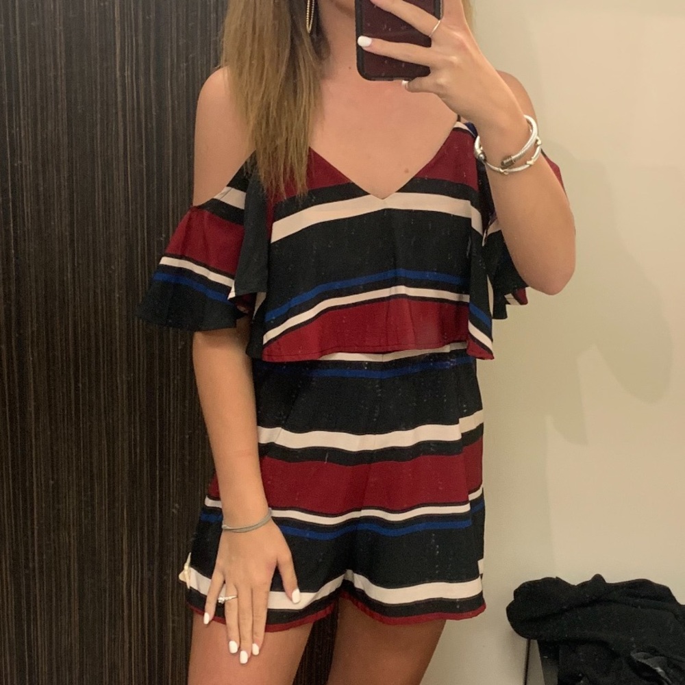 Cold shoulder romper